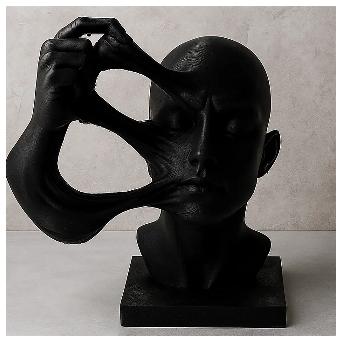 Surrealist Face Sculpture Perception Fragments Art Decor Modern Art Sculpture