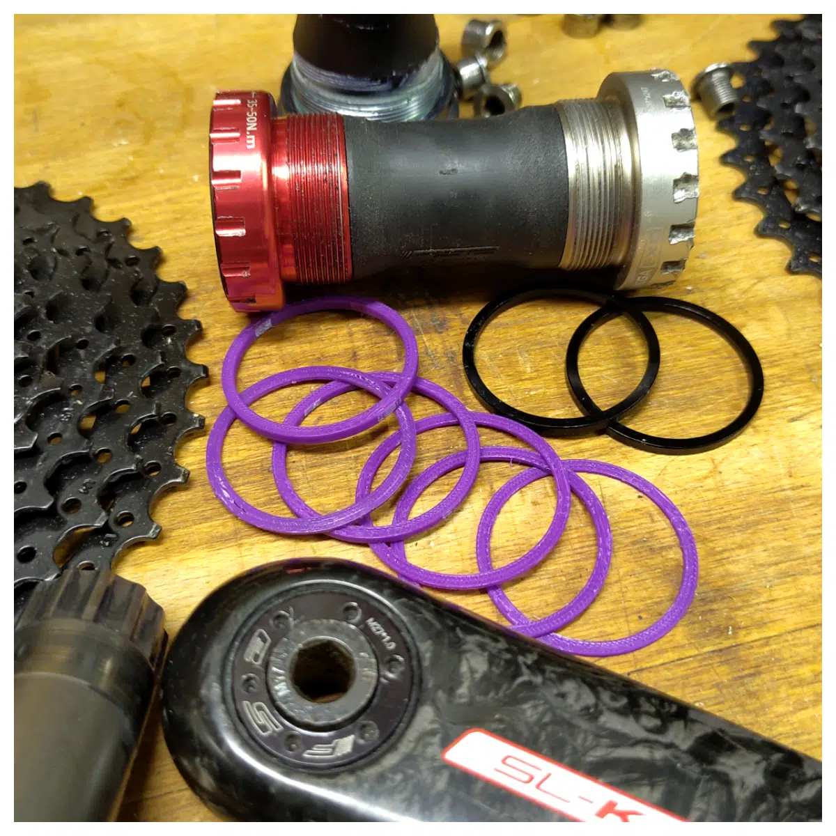 Chuxin BSA Pad Set Compatible with MegaExo GXP HTII Bicycle Axle Pad for Enhanced Performance