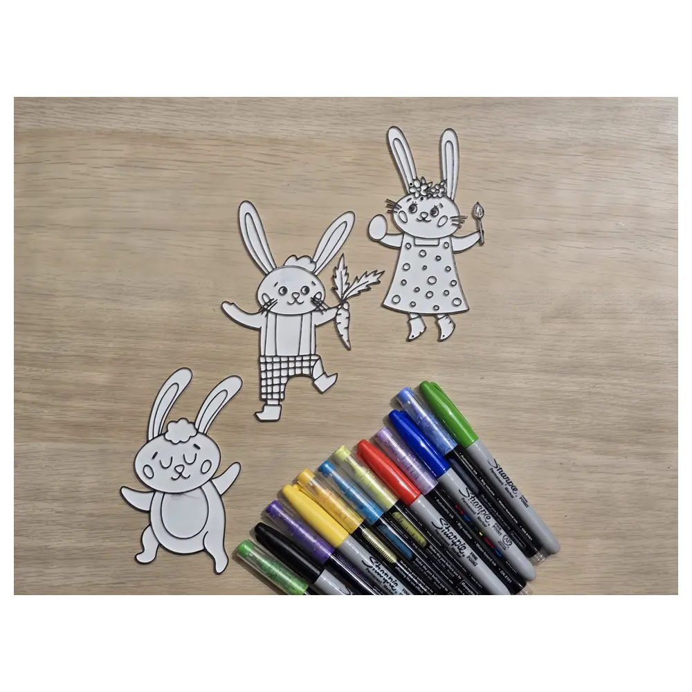 Cute Rabbit Painted Carrot Toy Art Supplies Kids Crafting DIY Painting s Creative Carrot