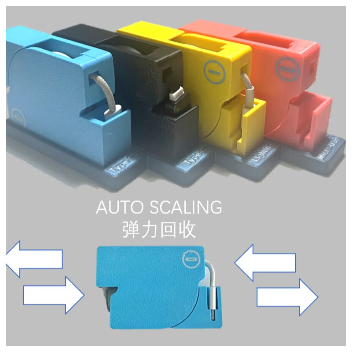 Charging Cable Organizer Automatic Retractable Cable Box Cord Storage Desktop Organizer Multi Function