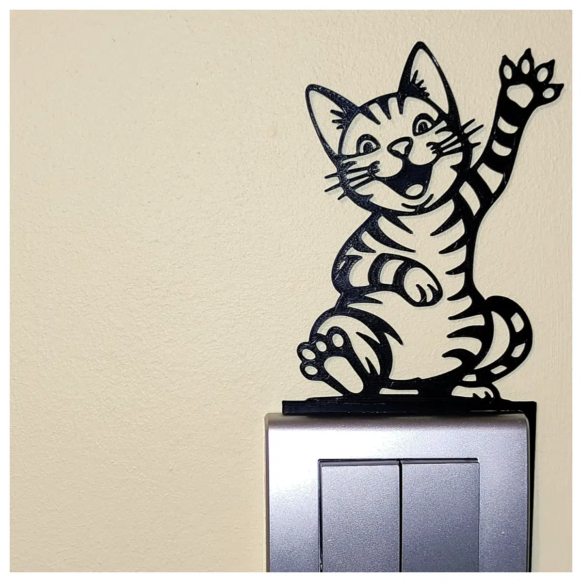 Cat Shaped Switch Socket Decor Creative Home Decor Animal Figurine Electronic Components Parts