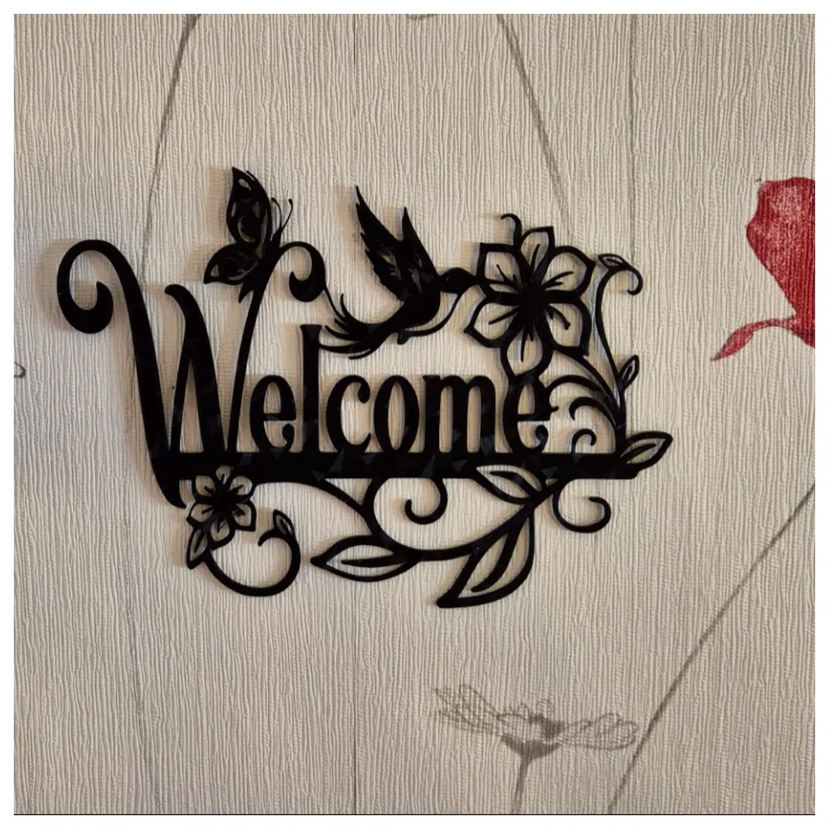 Welcome Door Sign Decoration Entrance Decor Interior Design Building Signage Door Sign Accessories Decoration Villa Decor