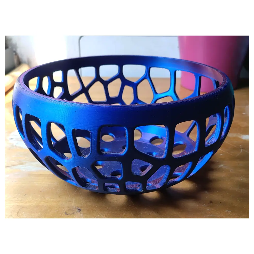 Voronoi Fruit Basket Bowl Decorative Perforated Ceramic Kitchen Restaurant Beautiful Display Decor Creative