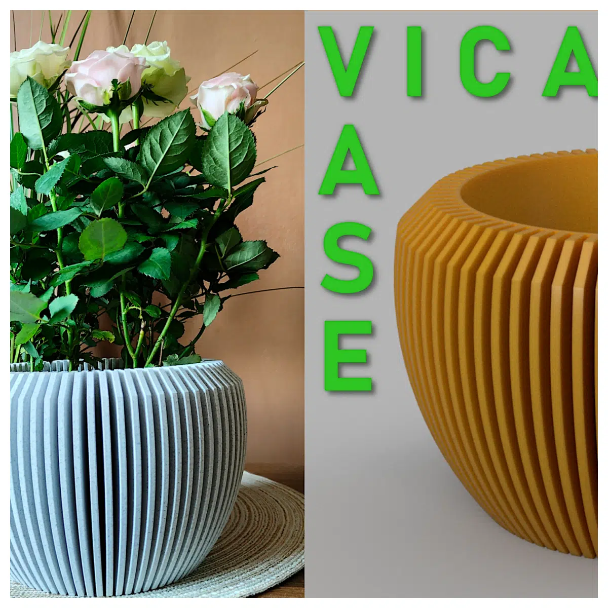 VICA Vase Home Decor Modern Art Piece Living Room Ornament Creative Floral Arrangement Flower Bouquet Holder Beautiful Vase