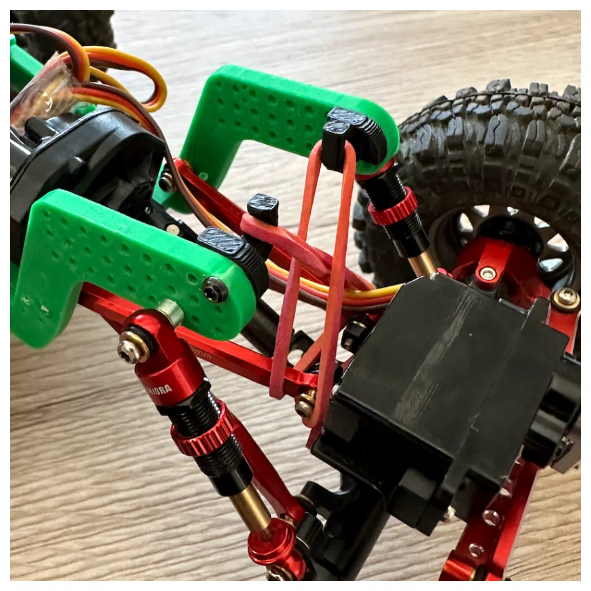 SCX24 Chassis Braces Rubber Band Holder RC Car Chassis Support Enhance Stability Upgrade Parts