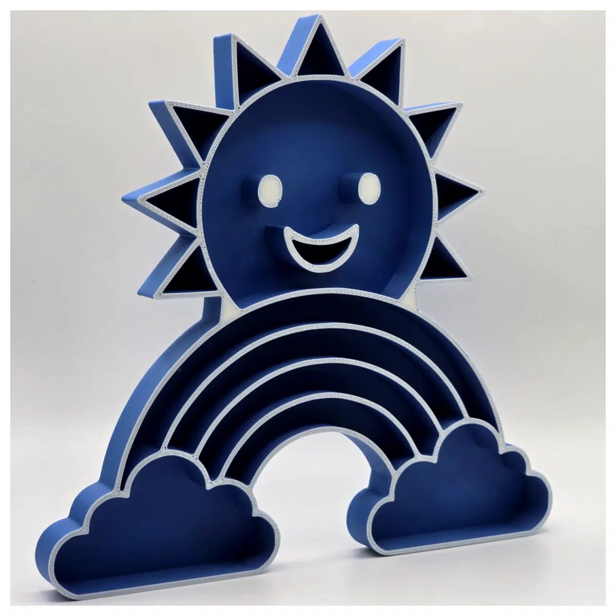 Rainbow Sun Cloud Sensory Tray Kids Toy Tactile Exploration Developmental Play Toddler Learning Shape Recognition