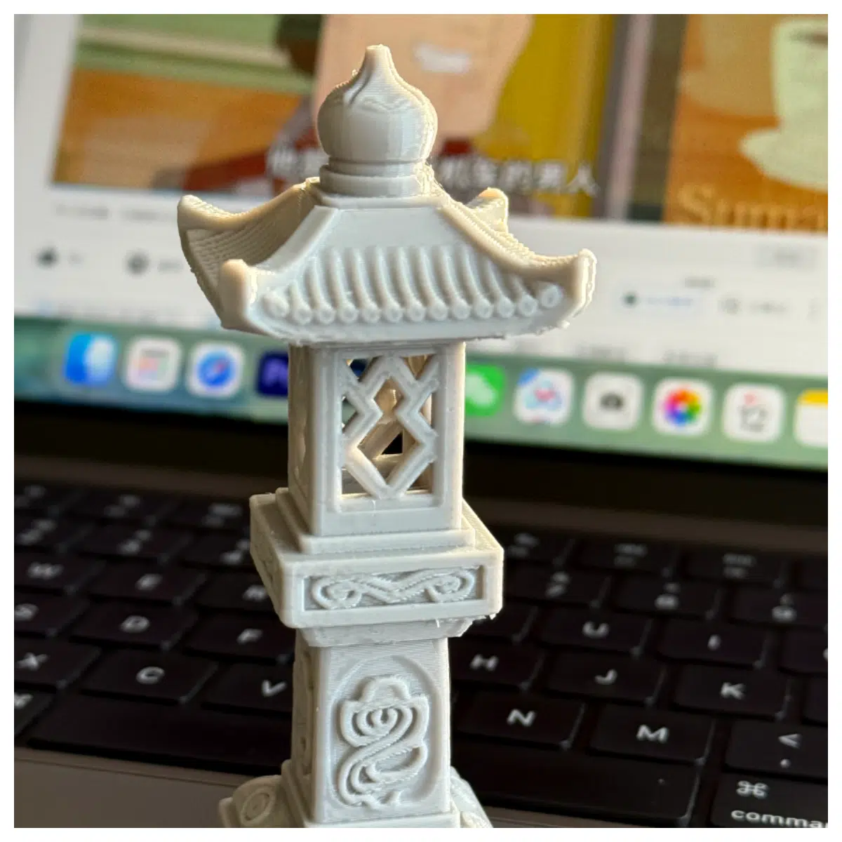 Stone Lantern Model Toy Ancient Style Desktop Ornament Decoration Handicraft Buddhist Items Zen Decor