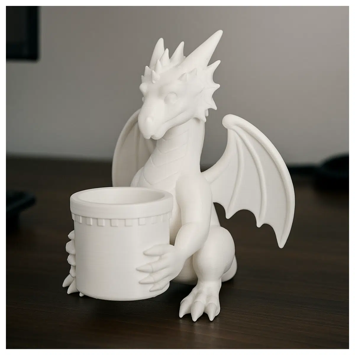 Majestic Dragon Planter 3D Printed Pot Model Fantasy Decoration Creative Home Flower Stand Dragon Planter