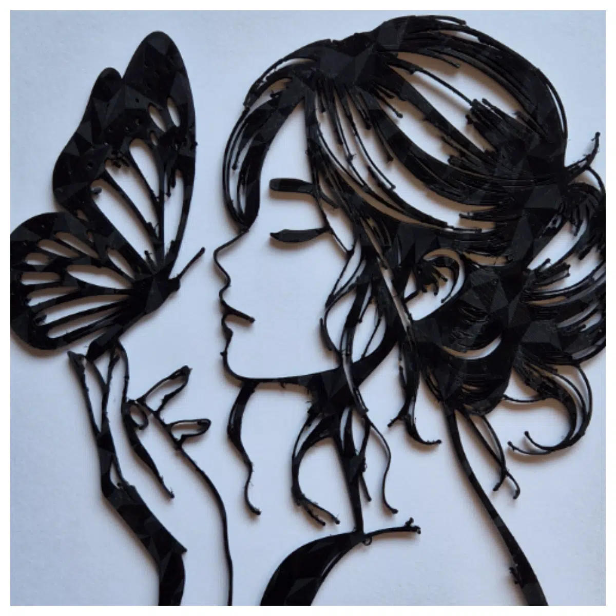Wall Art Girl Painting Decorative Print Wall Hanging Art Room Decor 3D Sculpture Modern Minimalist