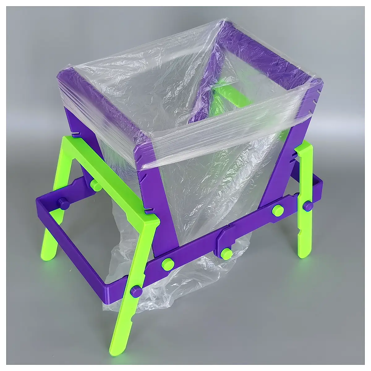 3 Tier Collapsible Trash Can Recycling Bin Waste Sorting Storage Home Organizer