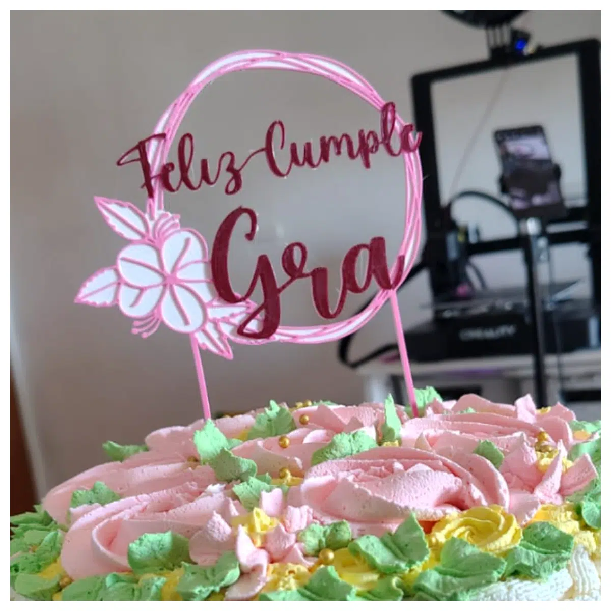 Floral Cake Topper Birthday Cake Flowers Decoration Cake Accessory Floral Crown Wedding Cake Decoration