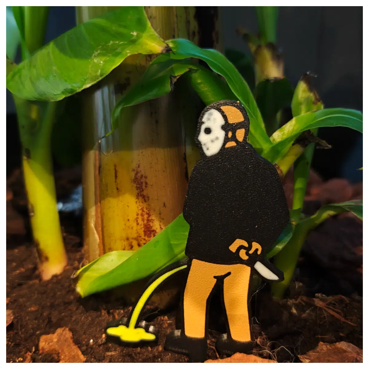jason peeing plant stake garden decor funny lawn ornament novelty yard art humorous statue