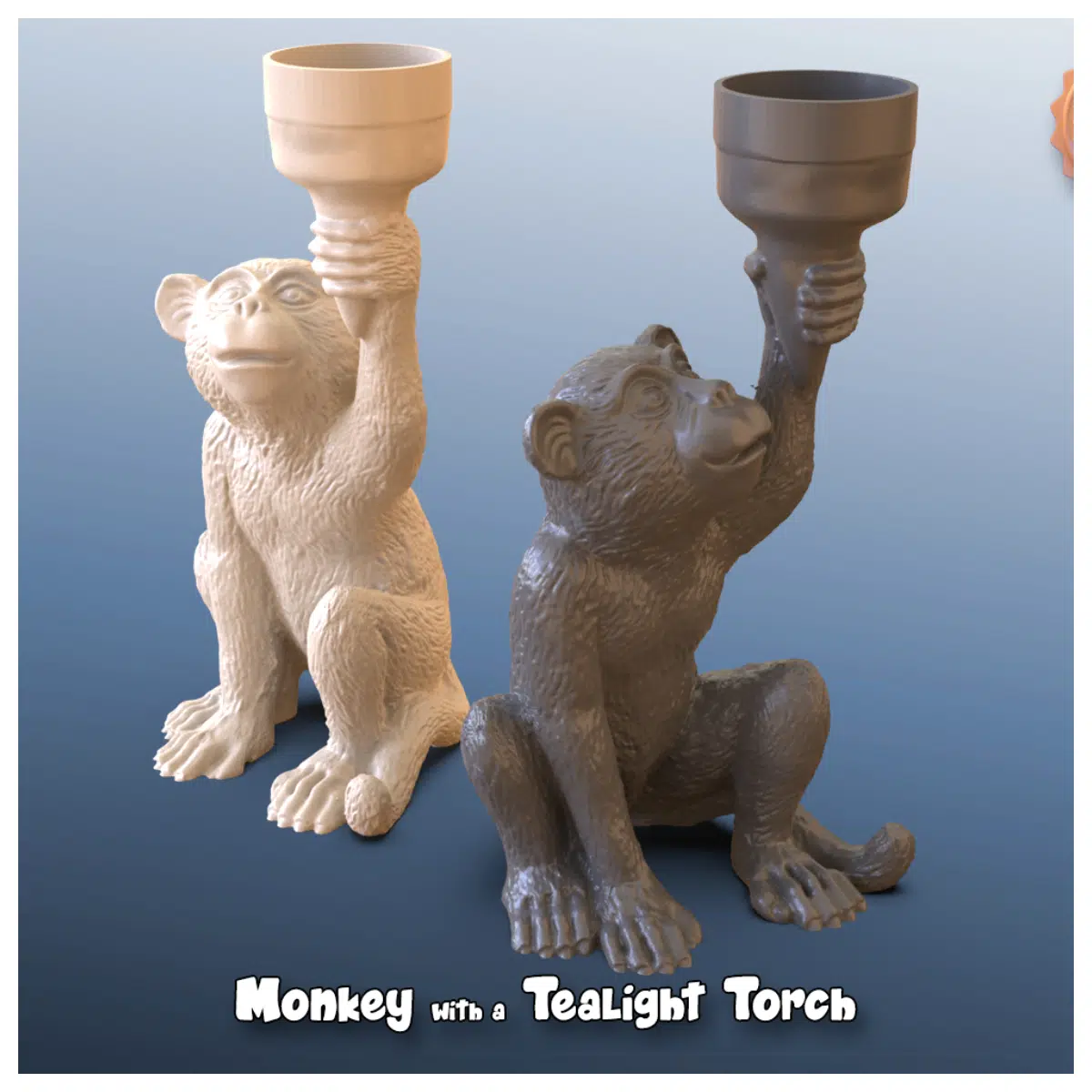 Handheld Tea Candle Torch Monkey Mini Tea Roasting Tool BBQ Grill Accessories
