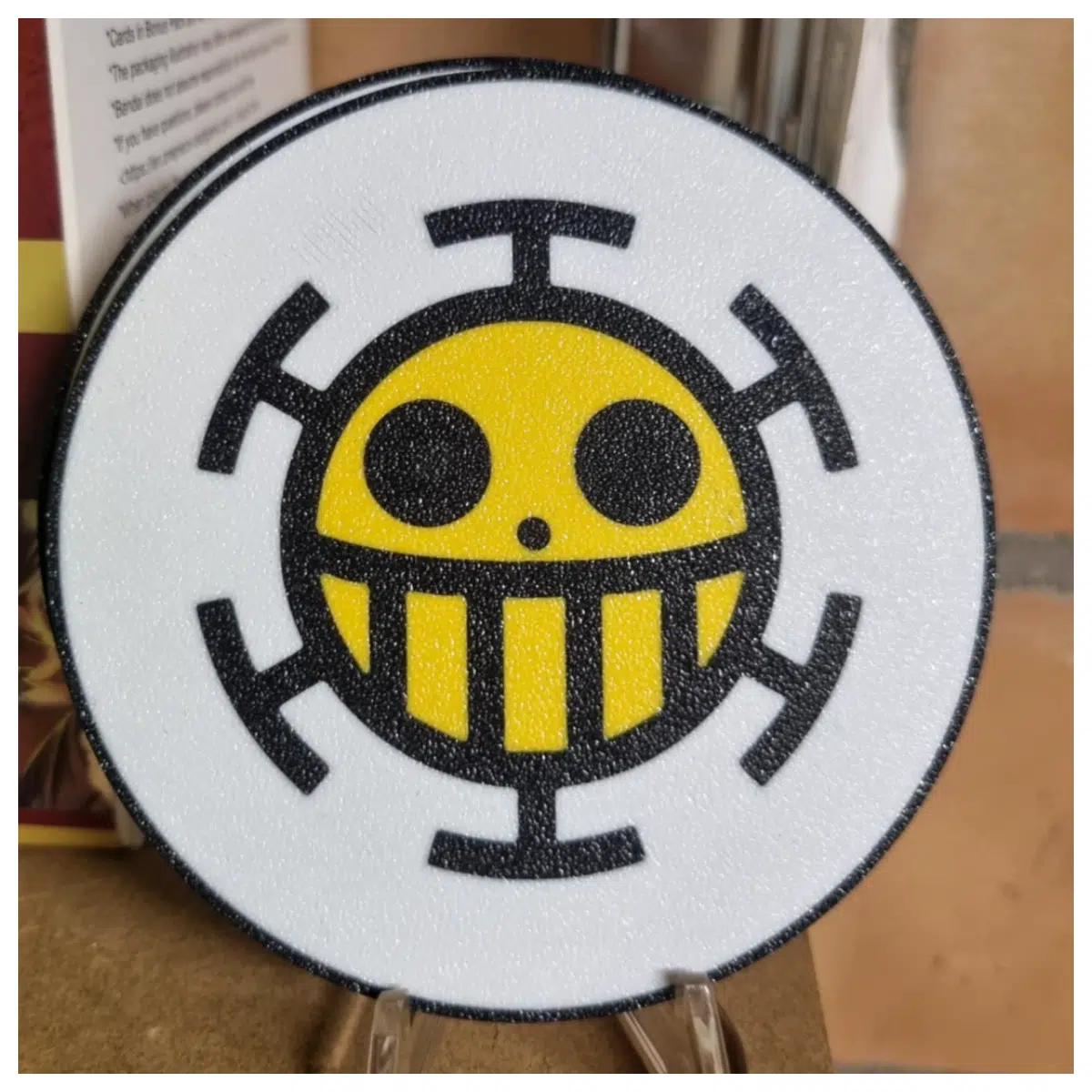 Red Pirate Coasters Table Decoration Coffee Mat Car Accessories Home Decor Gift Idea
