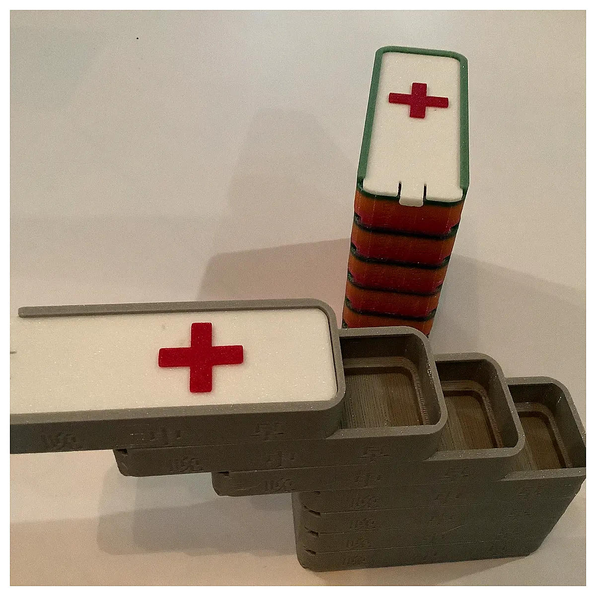Stackable Storage Boxes Pill Organizer Sort Medication Storage Containers Multi Layered Organizer