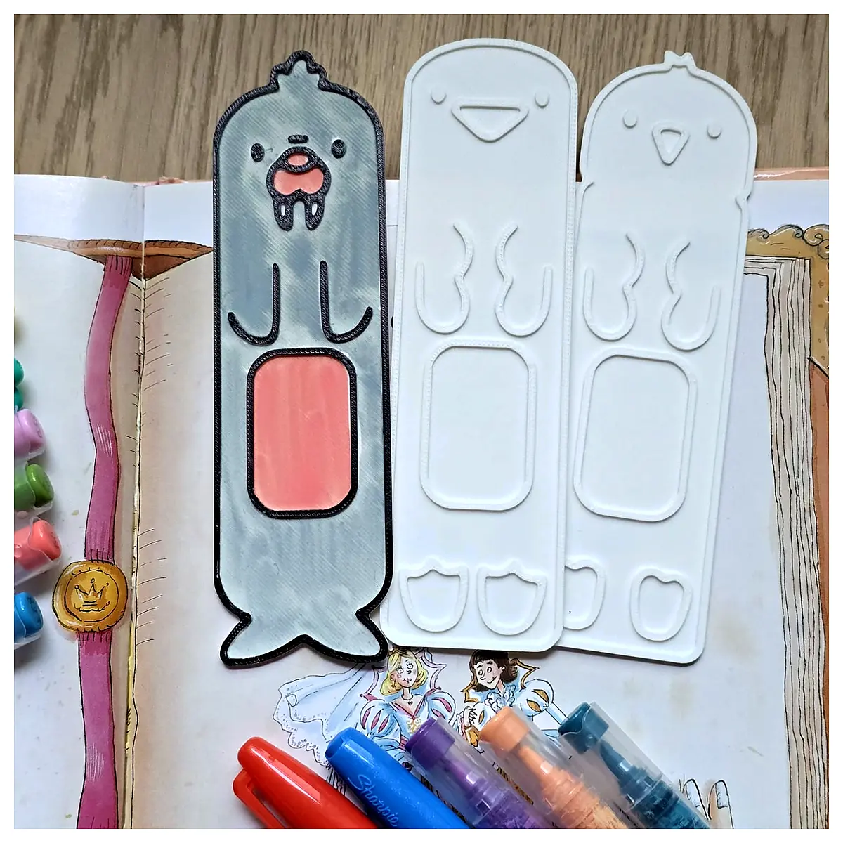 Sea Pig Crab Bookmark ing Pages Animal Painting Kids Craft DIY Creative Template Drawing Tools