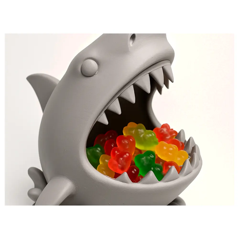 Shark Shaped Pet Bowl Feeding Dish Pet Food Bowl Ceramic Bowl Pet Supplies Pet Water Bowl Shark