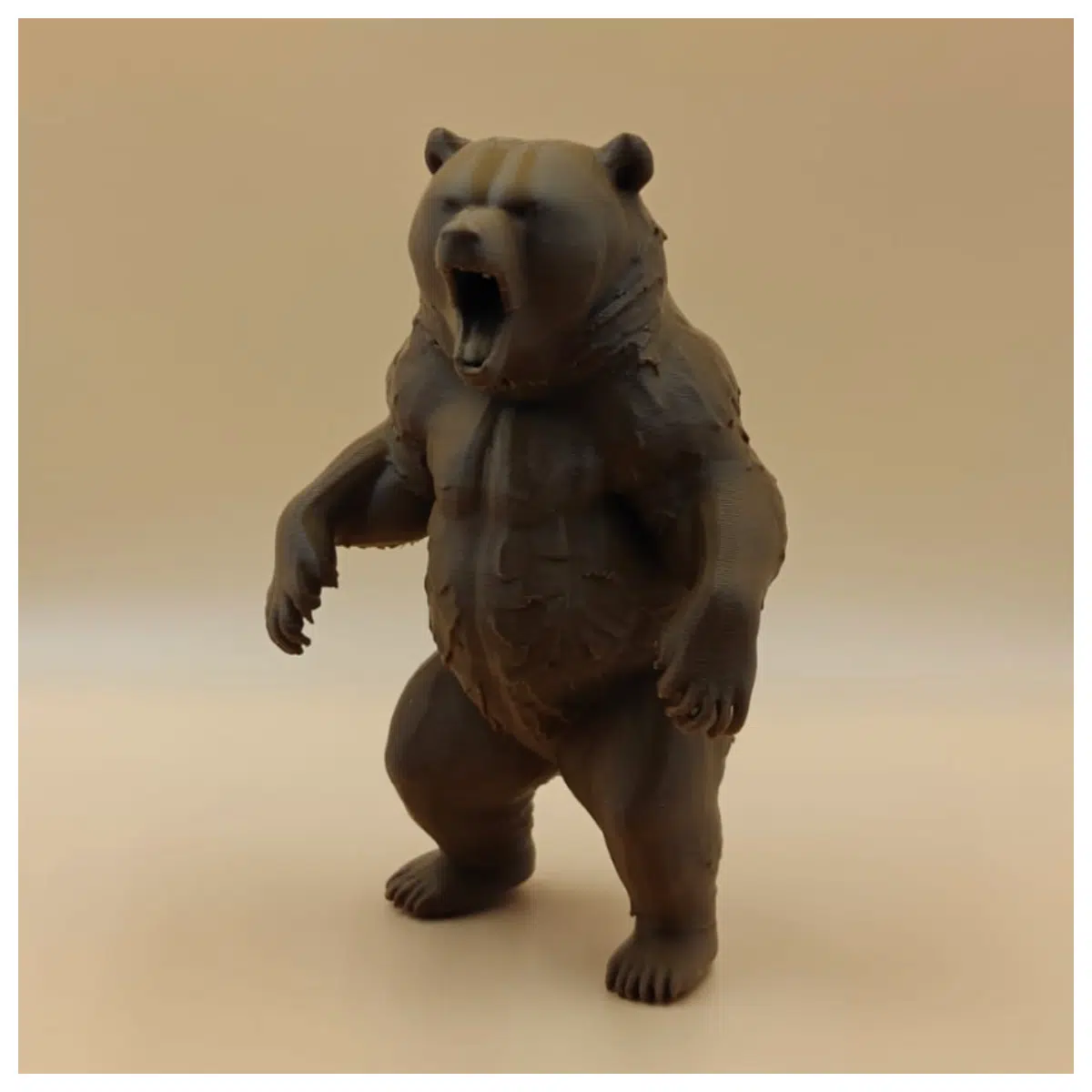 Angry Bear Grumblin Toy Realistic Kids Plush Role Play Gift Educational Toy