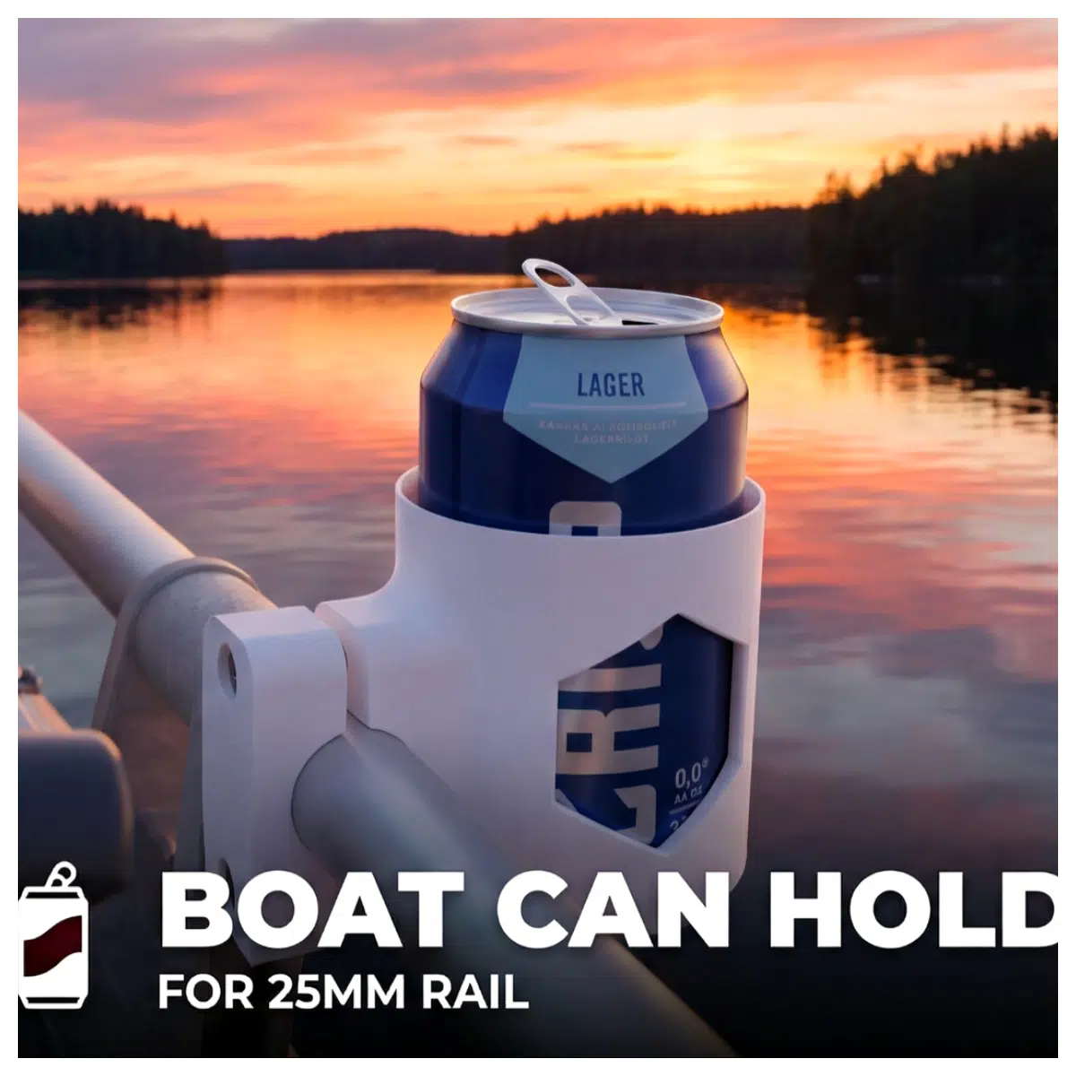 Marine Drink Holder 25mm Rail Mount Beverage Support for Boats Ship Drinking Station Accessories Boat Cup Holder Installation