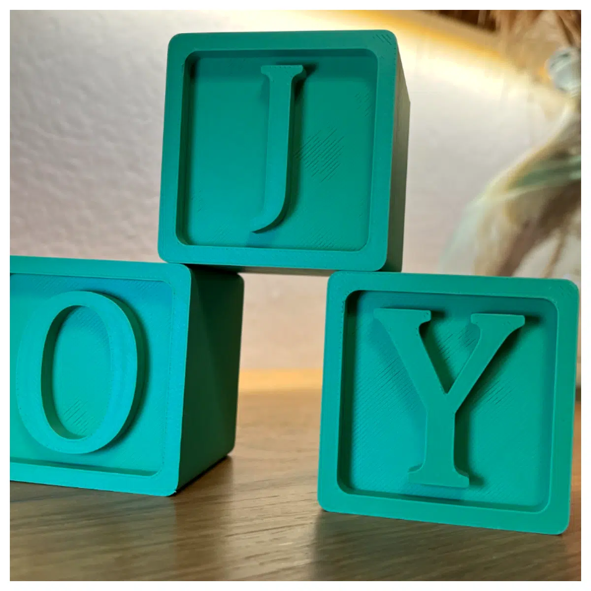JOY 3D Letter Blocks Building Toy Kids Room Decor Fun Puzzle Game Happy Space Play Set