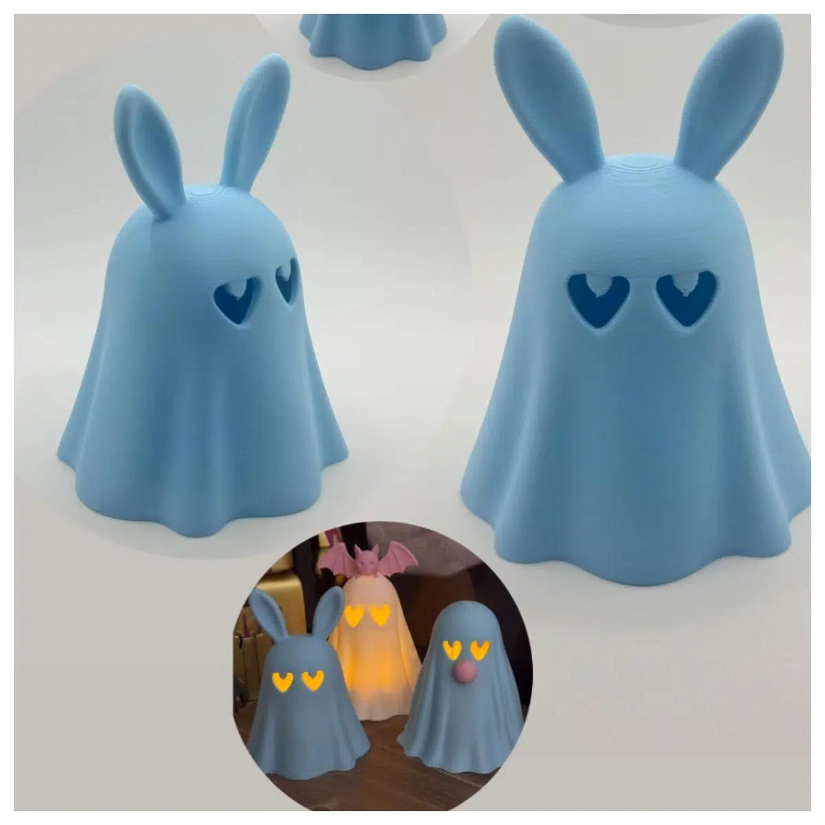 Halloween Ghost Rabbit Lantern Decoration Festival Decor Creative Gift Spooky Halloween Ornament Rabbit Figurine Home Decor