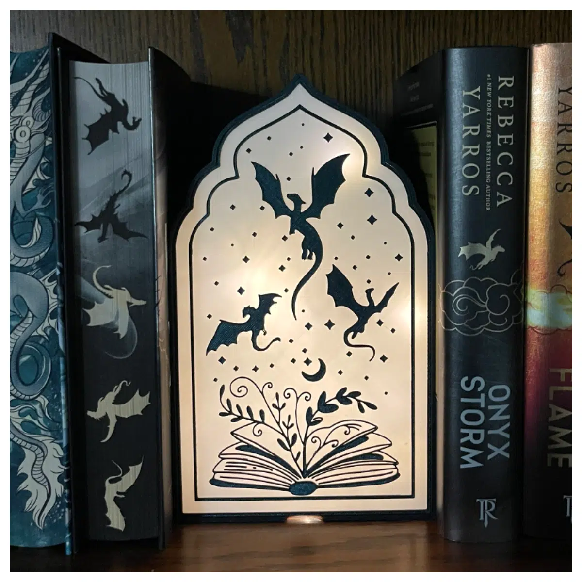 Fourth Wing Book Display Shelf Decoration Board Standing Book Display Book Showcase Study Decor Display Shelf Accessories