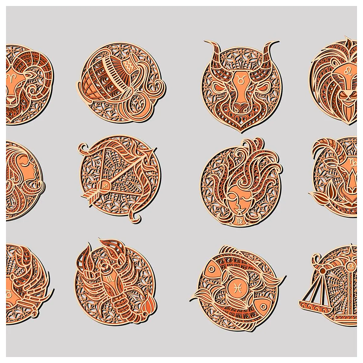 Zodiac Figurines Stackable Sculpture Model Collection Display Item Star Toys Art