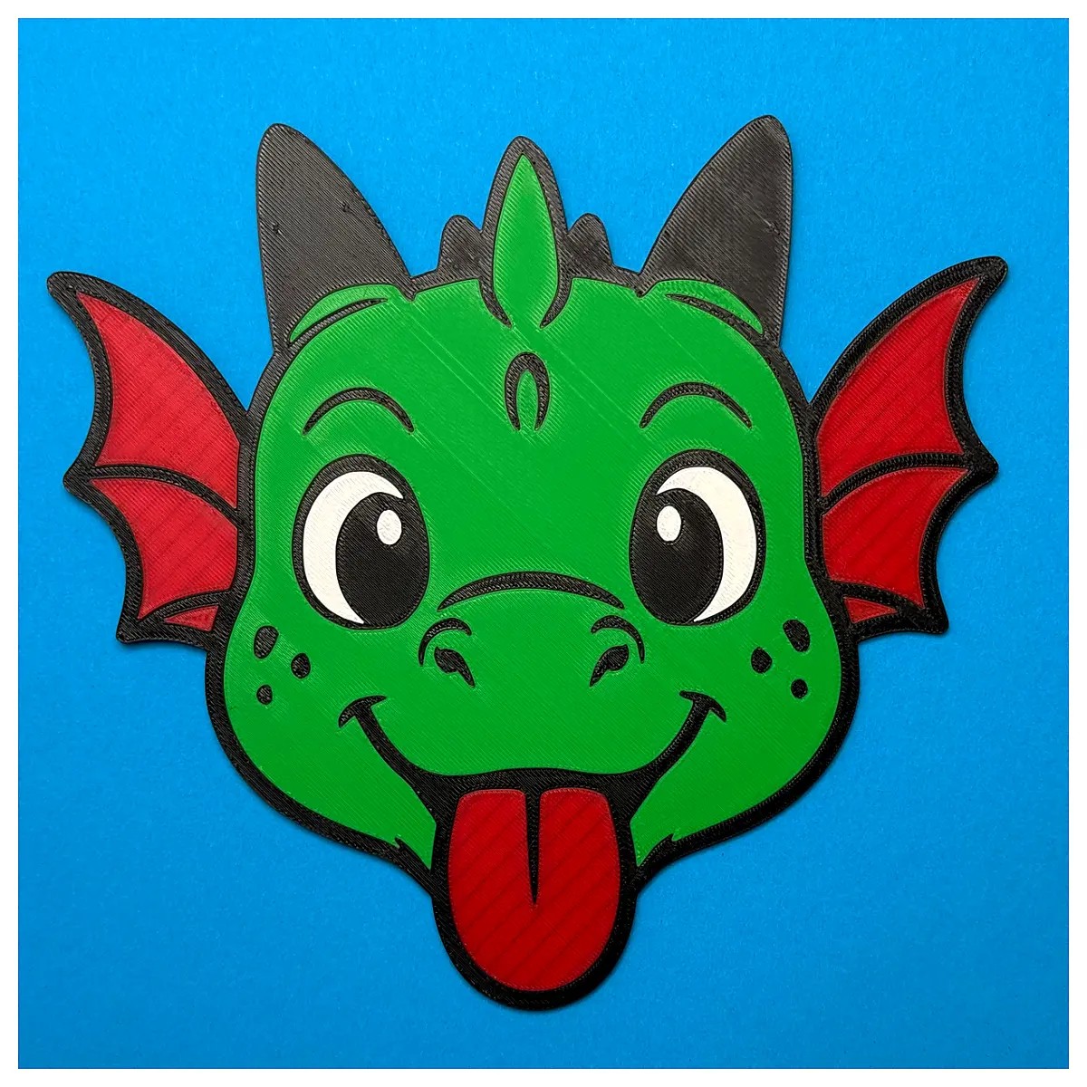 Dragon Face 2D Figure Toy Character Model Cute Collectible Replacement Parts Repair