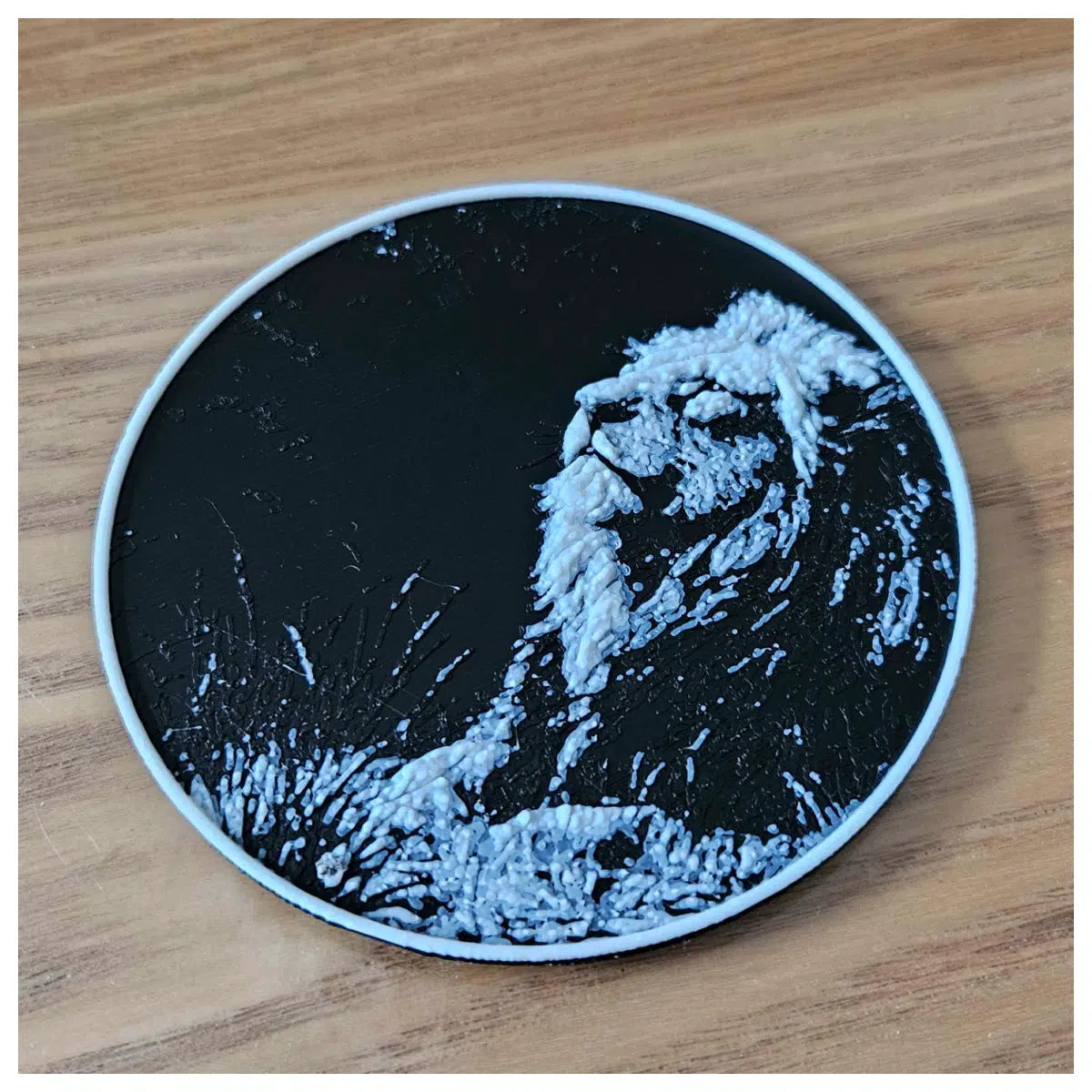 Lion Coasters Animal Coasters Home Decor Creative Gift Desktop Mat Coffee Pad Pet Decoration Lion Pattern