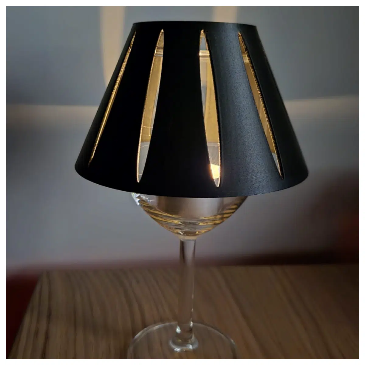 Wine Glass Elegant Lighting Glass Holder Decorative Wine Lover Gift Idea