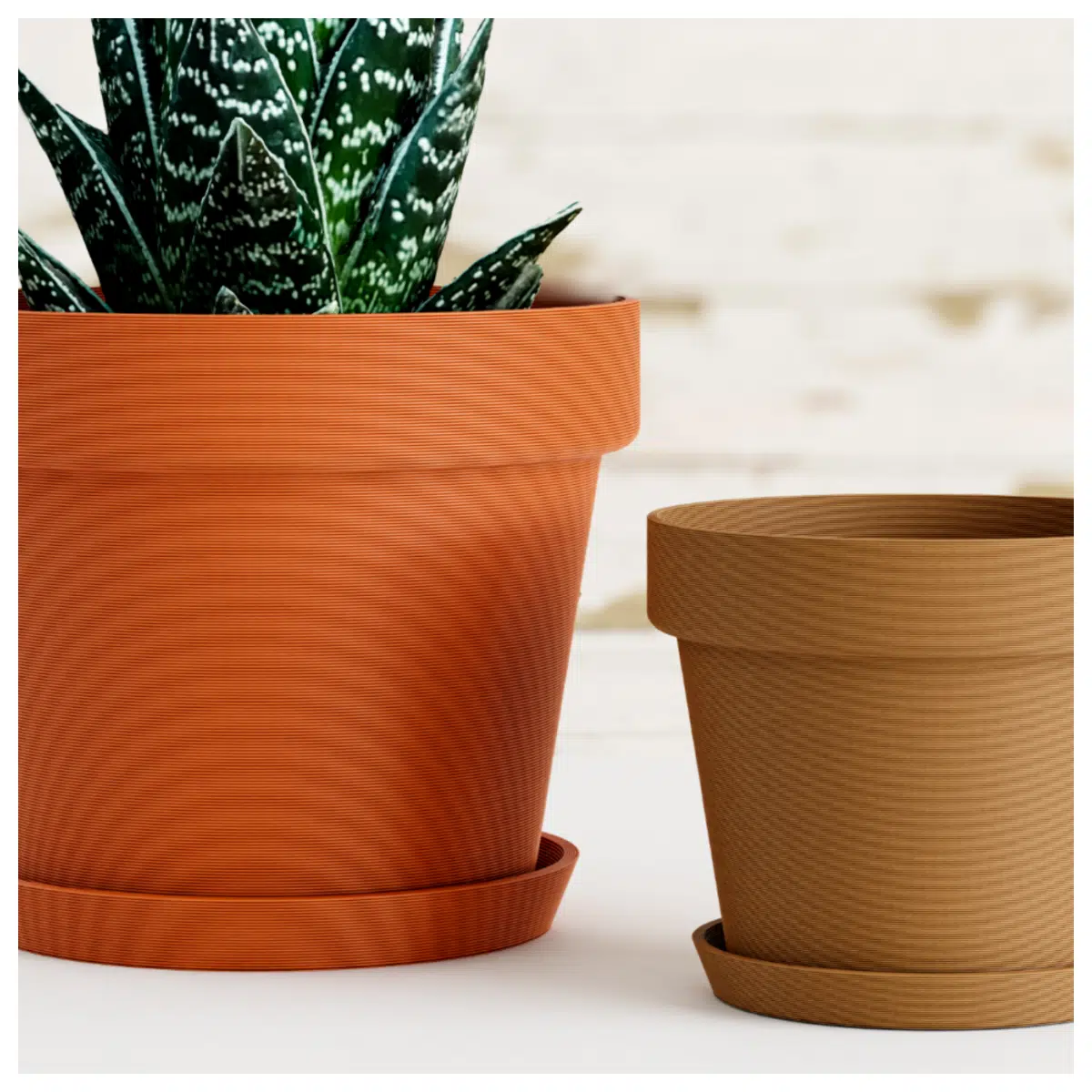 Indoor Flower Pot with Tray Red Clay Pot Planter Flower Pot Modern Home Garden Decorative Planters