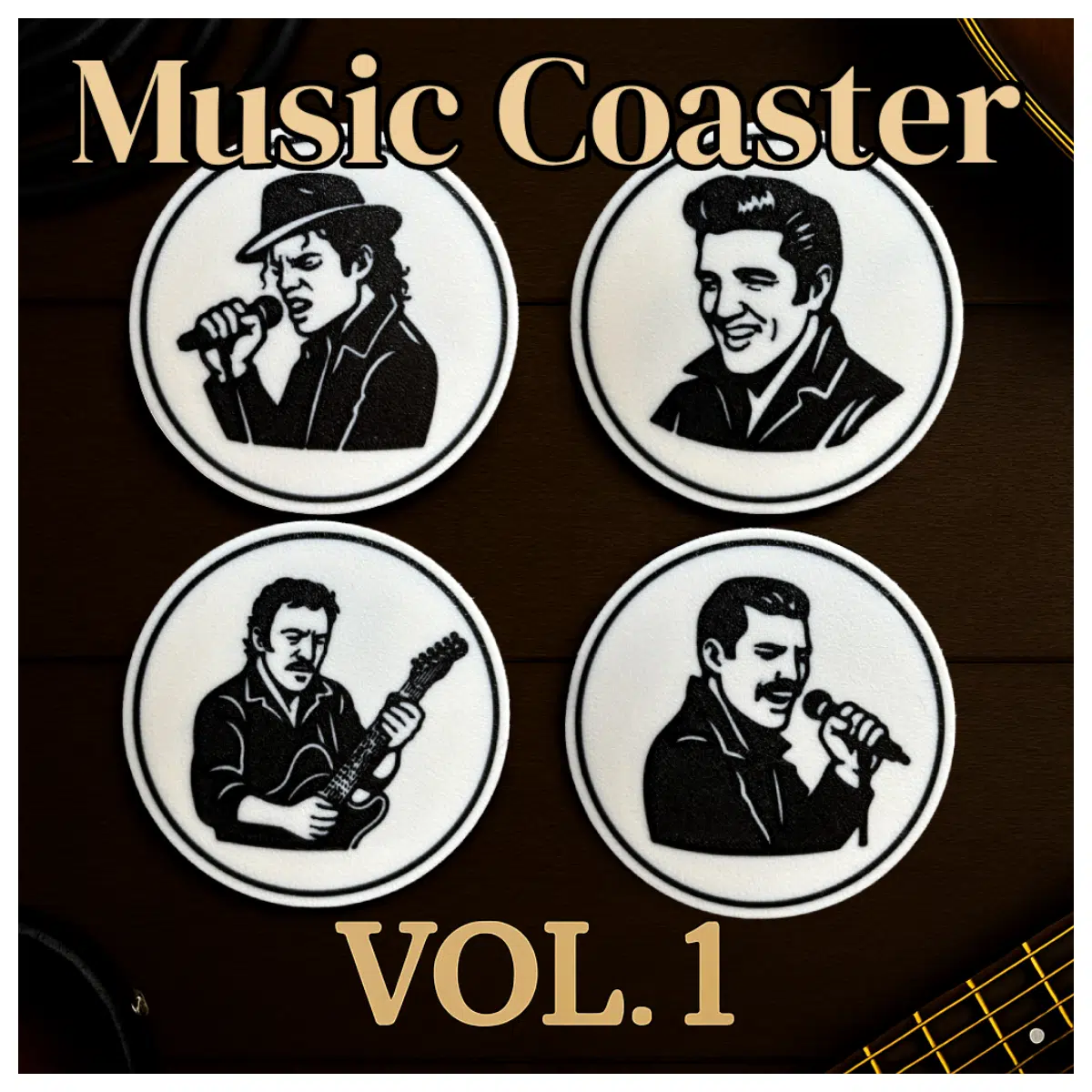 Music Coasters Music Player Desktop Decor Coffee Mats Music Lovers Music Accessories