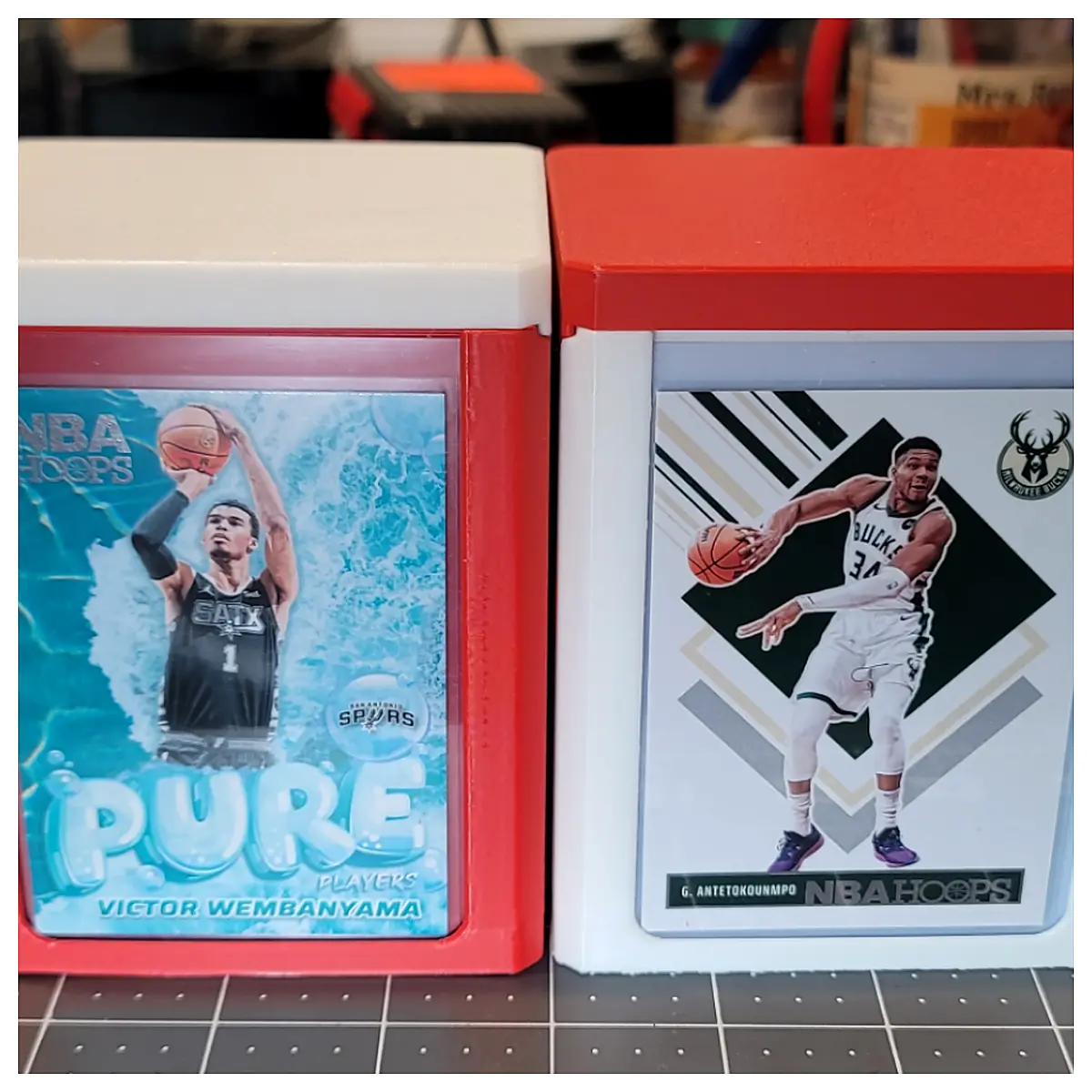 Sports Trading Card Storage Box 4 Top Loaders Card Collection Organizer Cards Storage