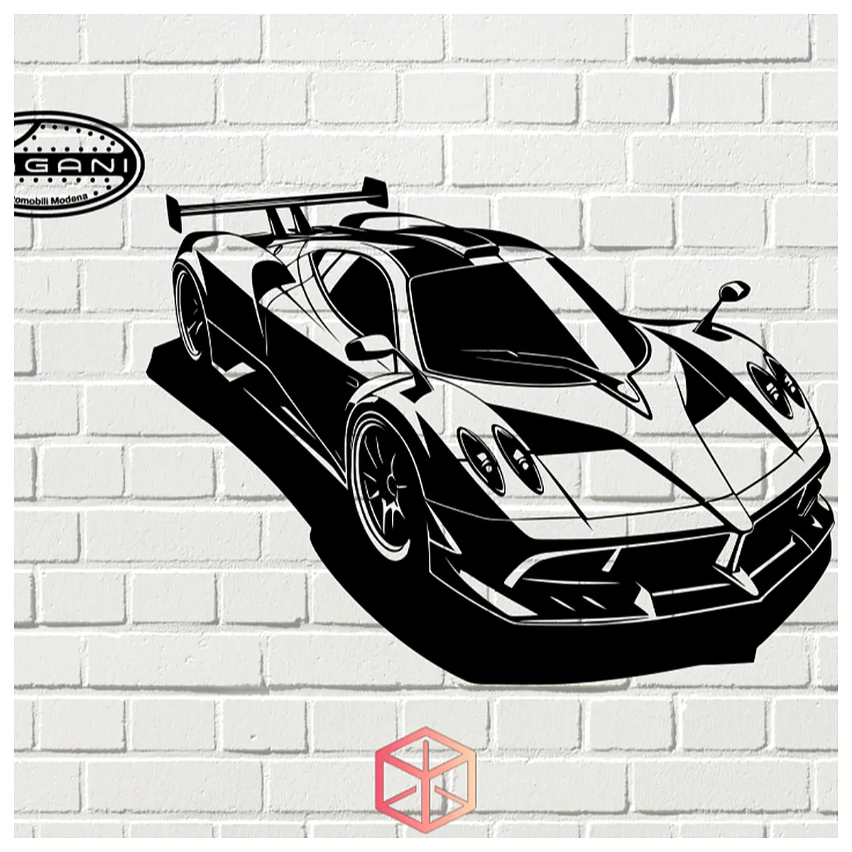 Pagani Zonda Wall Art Decor Automotive Artwork 2D Wall Decor Collectible Art Prints