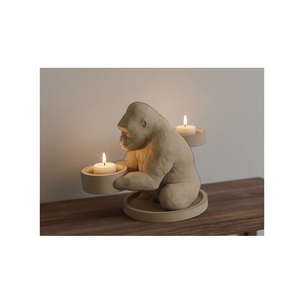 Gorilla Candlestick Decorative Accent Creative Home Modern Art Tabletop Decoration Candle Holders Accessories