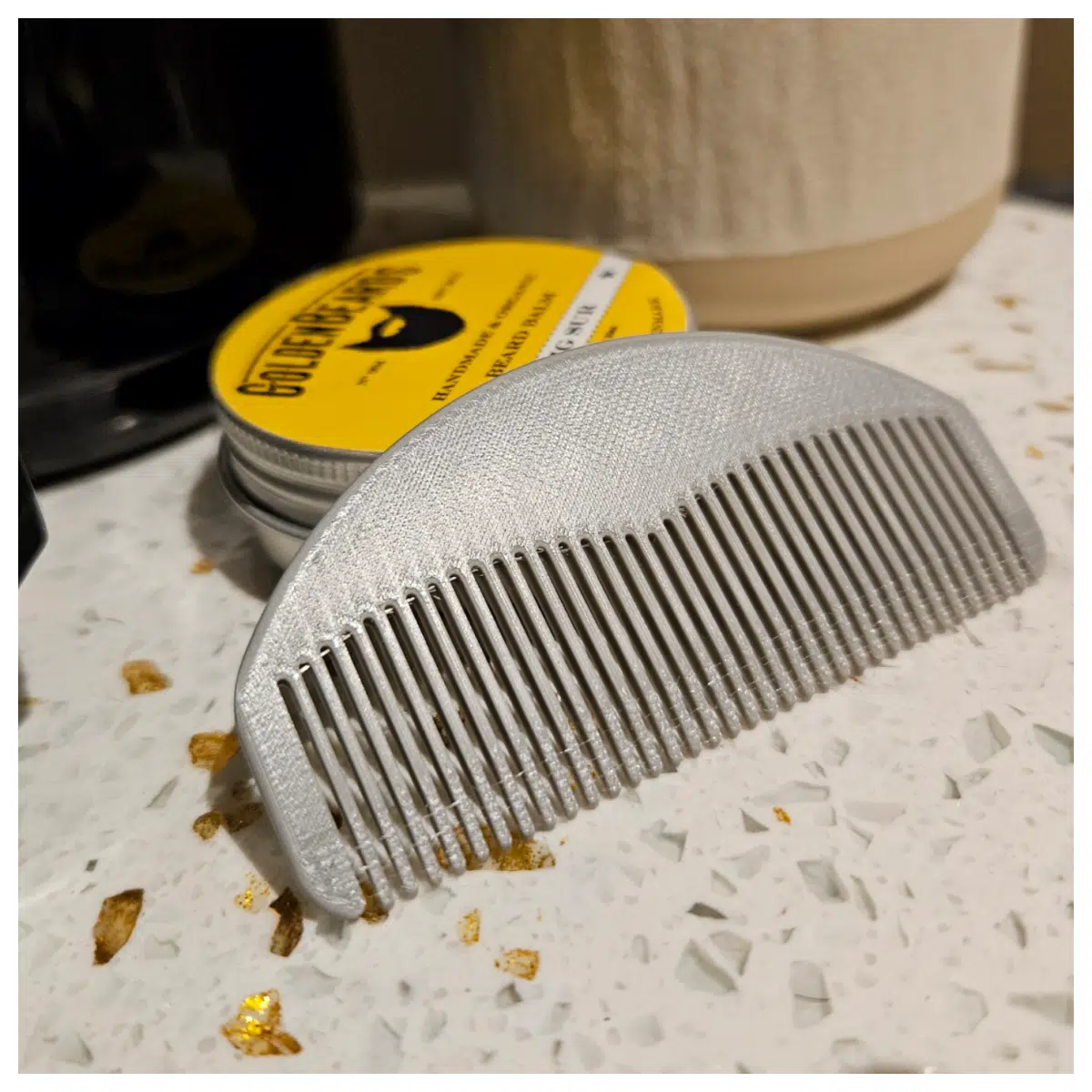 Mustache Goatee Comb Wallet Quick Grooming Travel Beard Care Styling Tool