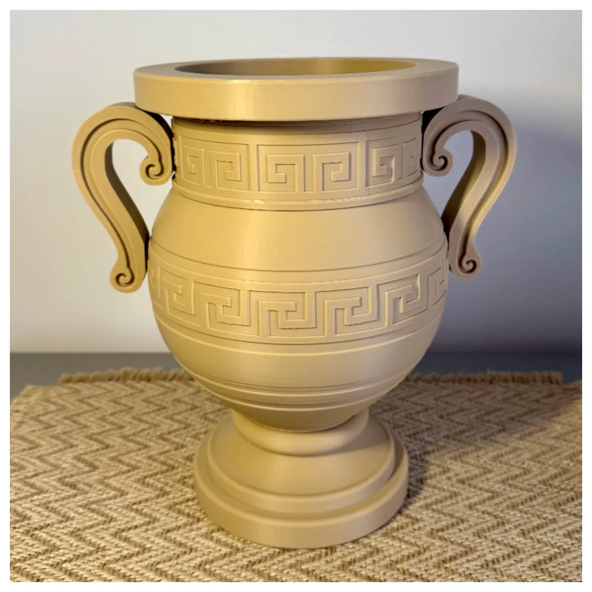 3D Printed Vases Greek Pots Double Ear Vase Ceramic Style Planters Flower Art Decoration