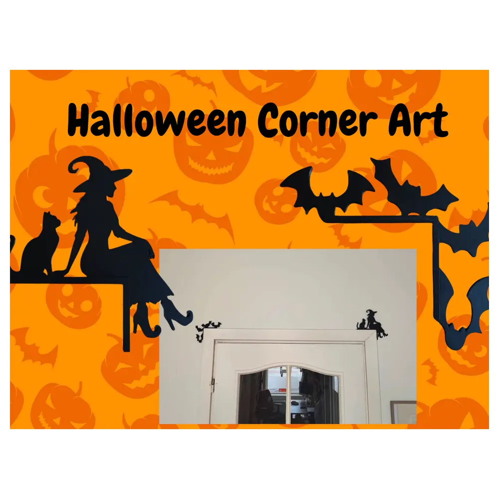Halloween Decorations Corner Art Cat Bats Festival Decor Halloween Toys