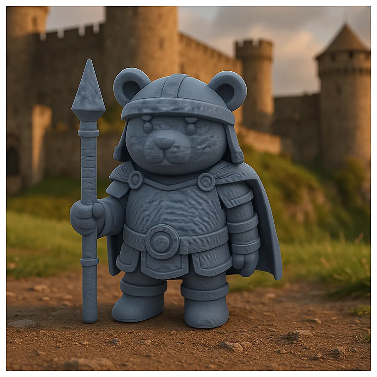 Mythic Armed Bear Spear Weapon Toy Figure Collectible Battle Game Approximately 148 characters