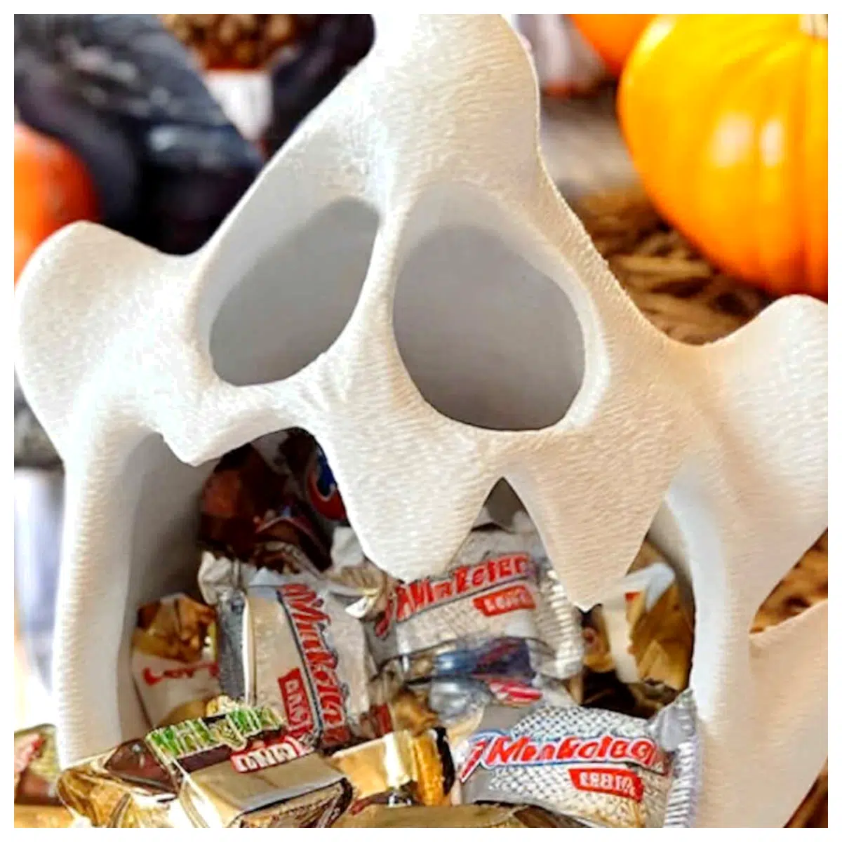 Ghost Candy Bowl Kids Birthday Party Decoration Haunting House Theme Candy Jar Creative Candy Box Festive Decorations Snack Bowl