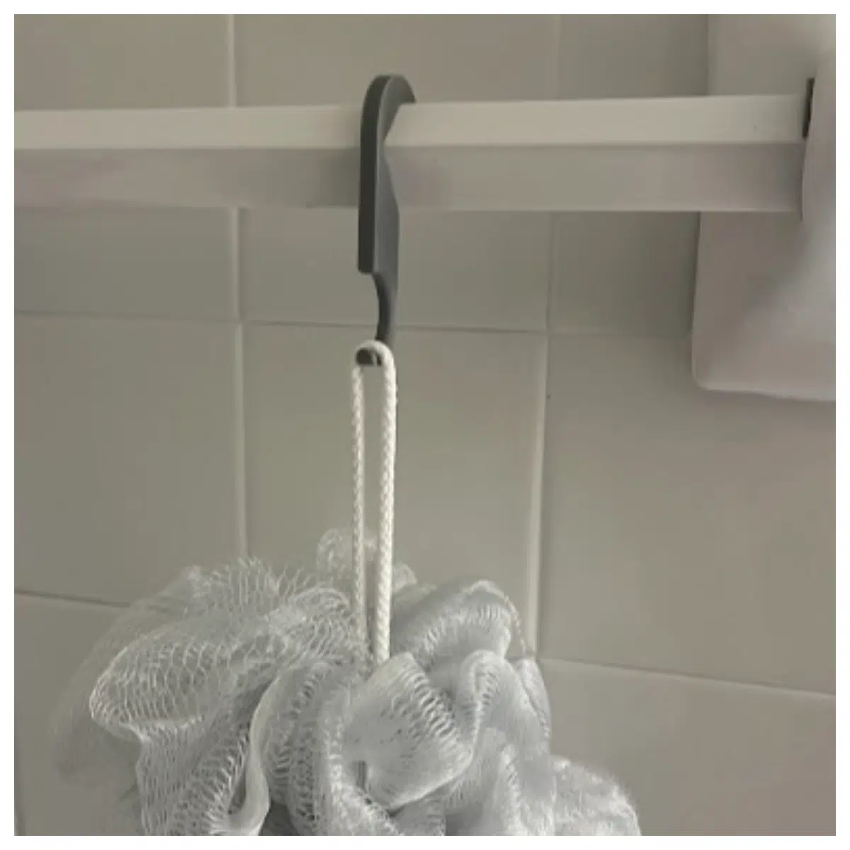 Shower Towel Rail Hook Holder Bathroom Towel Rack Wall Mounted Accessory Easy Installation Space Saving Kitchen Towel Rack