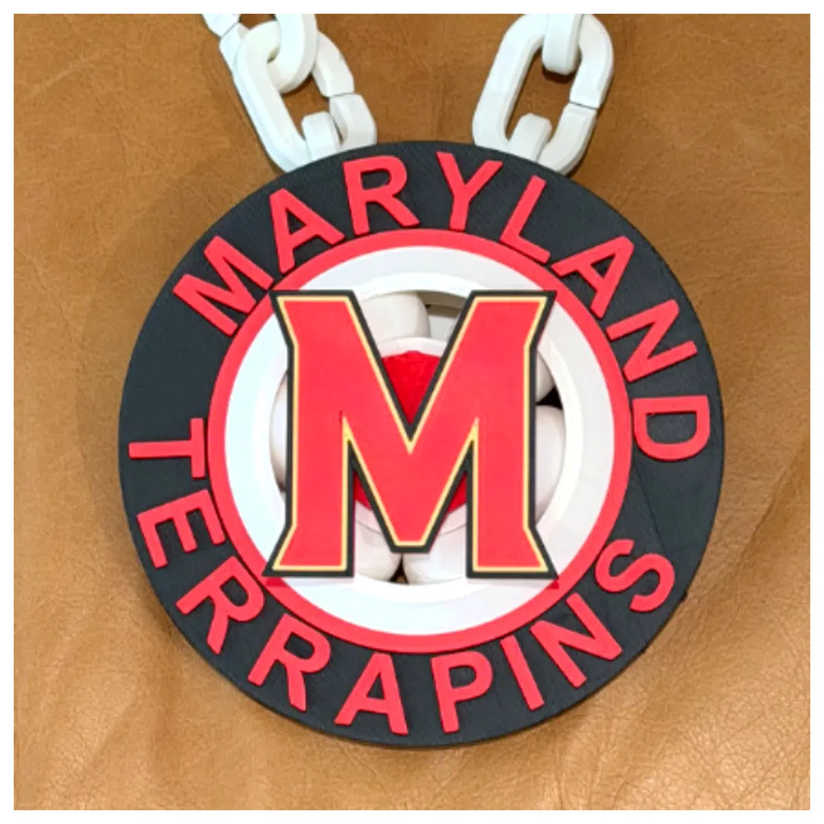 Maryland Terps Rotating Chain Fitness Accessory Running Chain Workout Equipment Impact Absorption