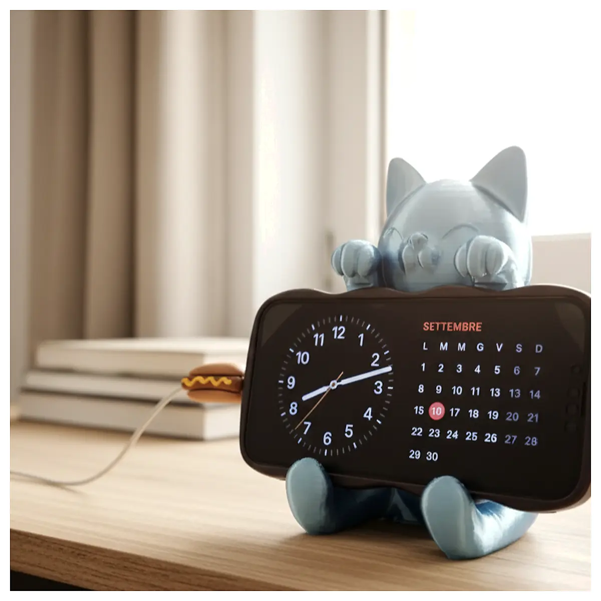 Baobao Cat Phone Stand Phone Holder 3 Section Adjustable Phone Mount Phone Support Bracket Accessories