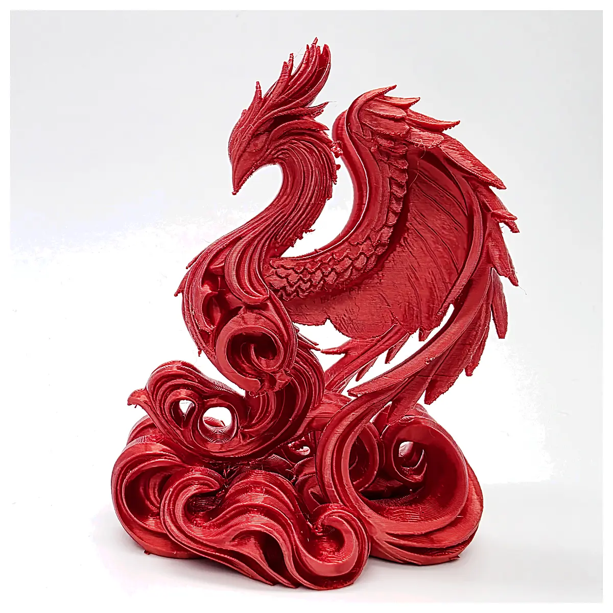 Phoenix Sculpture Religious Art Zen Decor Buddha Statue Spiritual Gift Ornament