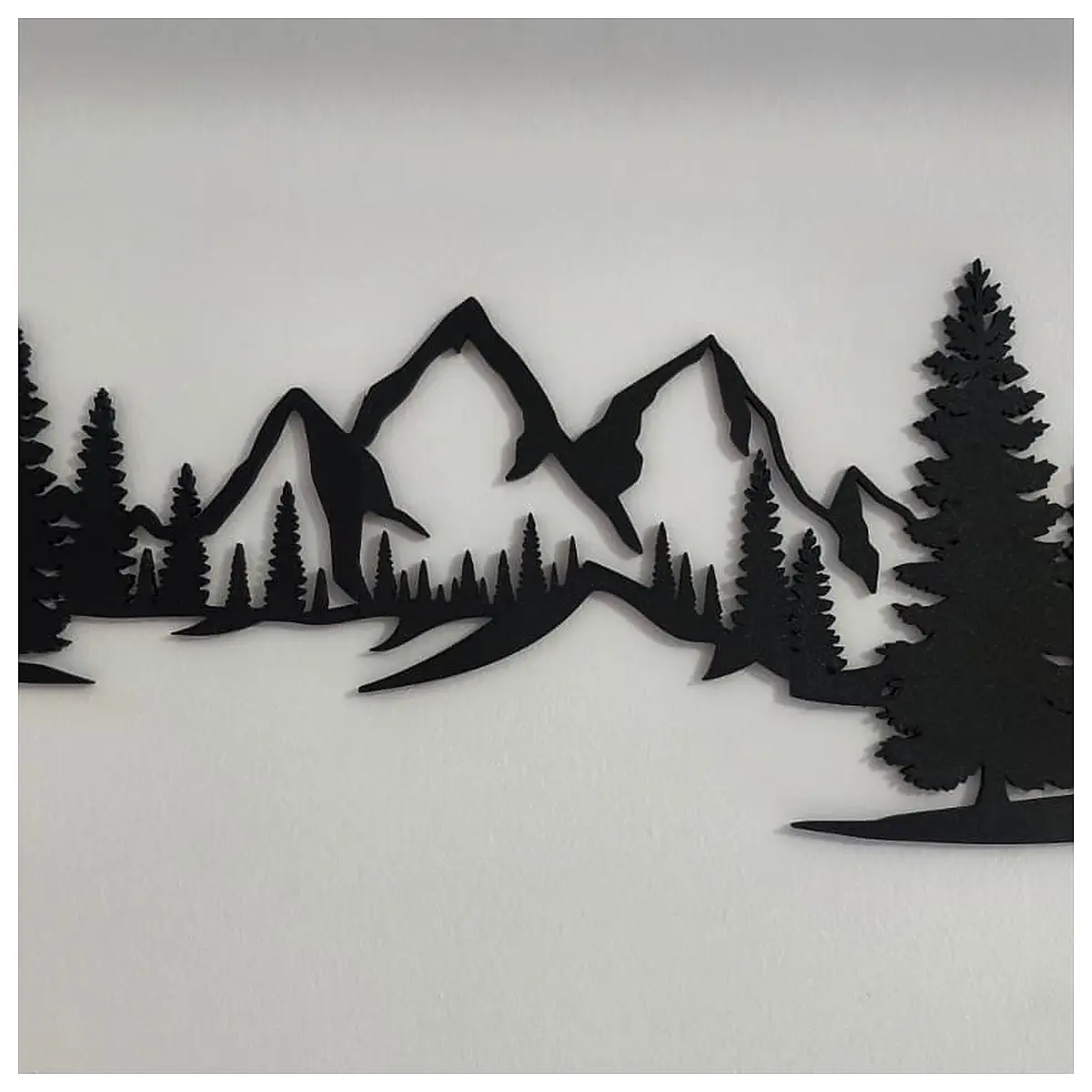 Mountain Pine Wall Art Scenic Mural Forest Wall Decor Landscape Painting Artwork