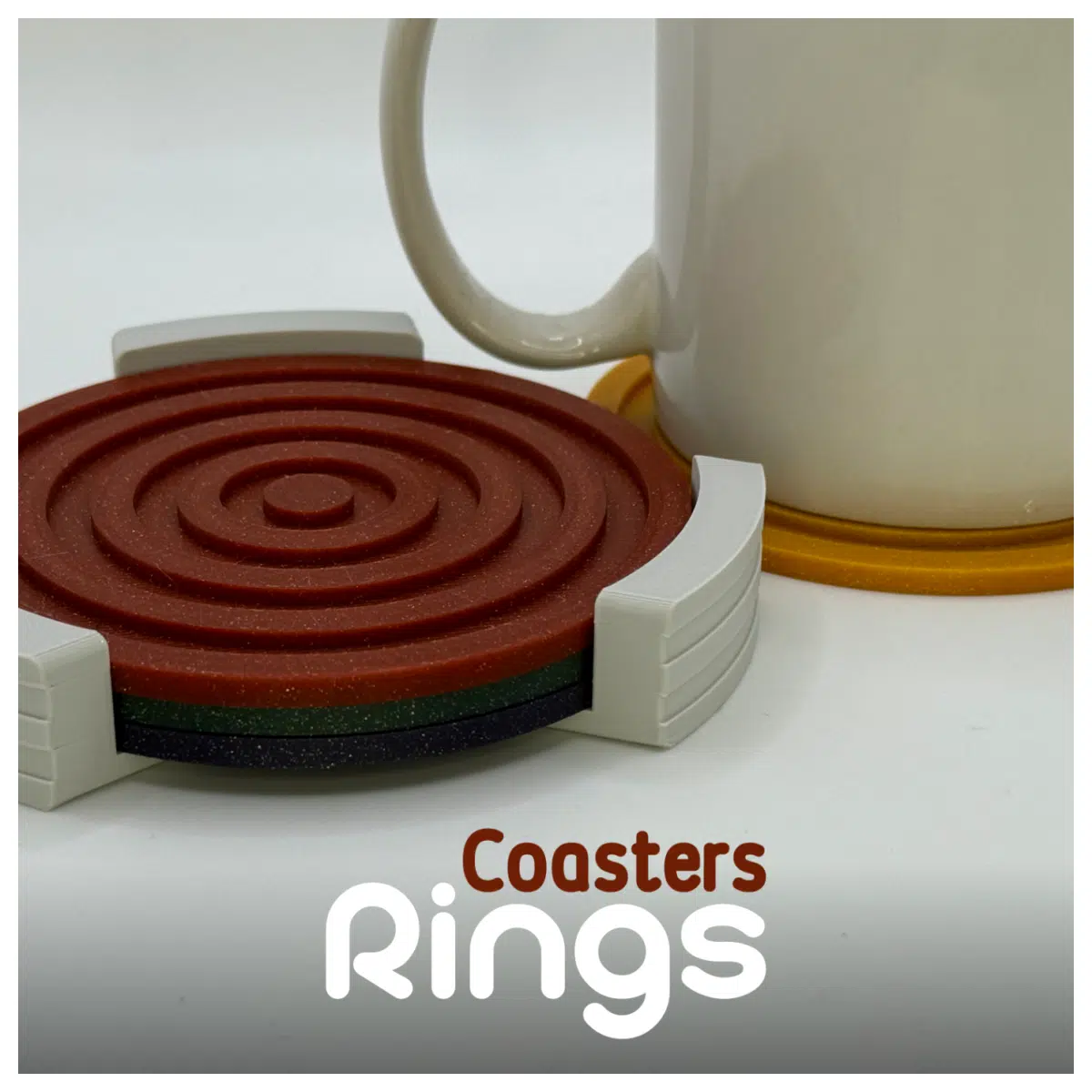 Ring Coasters with Saucer Coffee Mat Drink Protection Pad Tabletop Stabilizer Cup Coasters