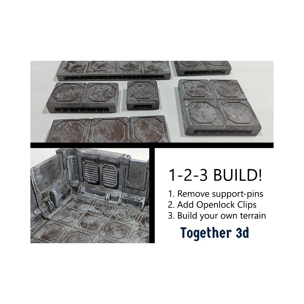 Sci Fi Octagon Tiles Geometric Puzzle Space Model Desktop Game Brain Teaser