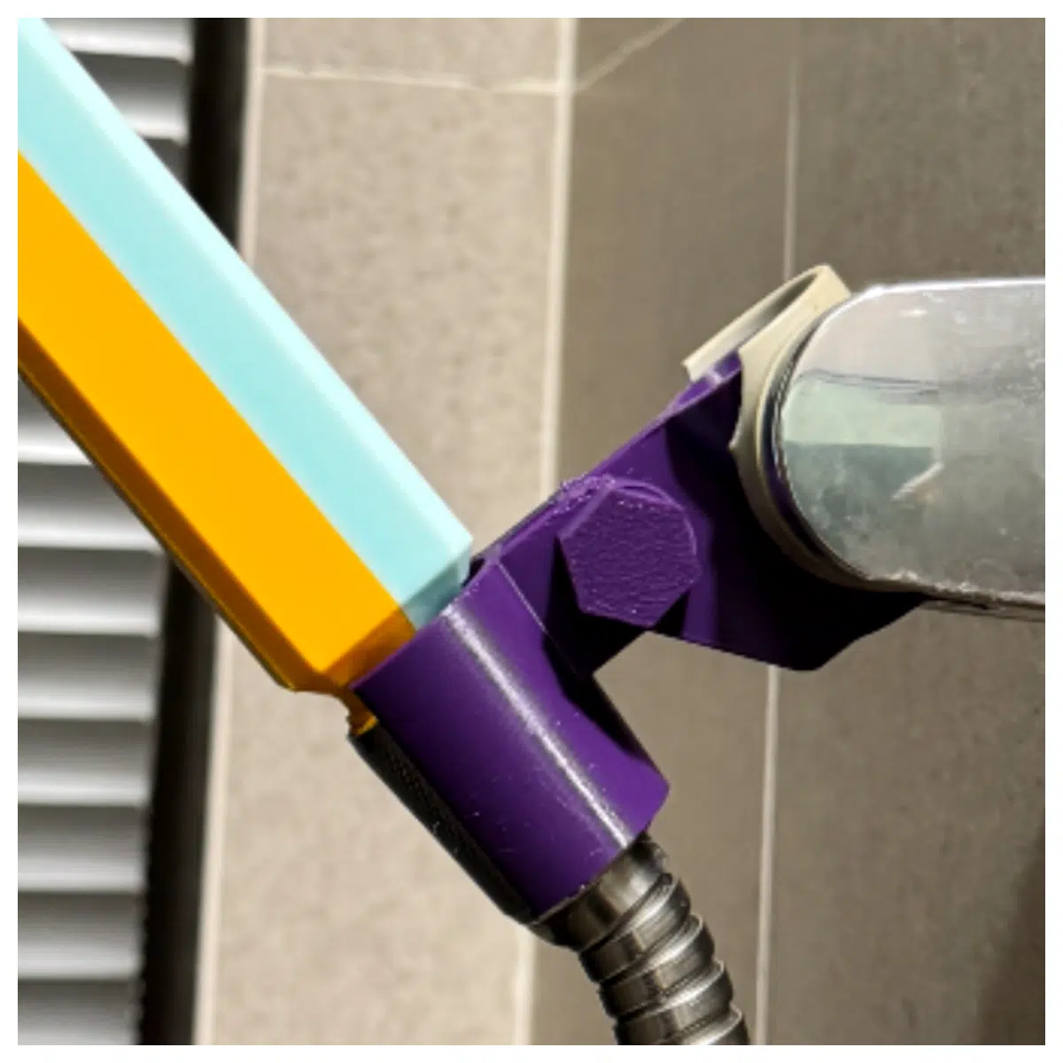 Shower Head Rotating Bracket Adjustable Angle Shower Hose Holder Bathroom Accessory Nozzle Installation Quick Install Easy Use