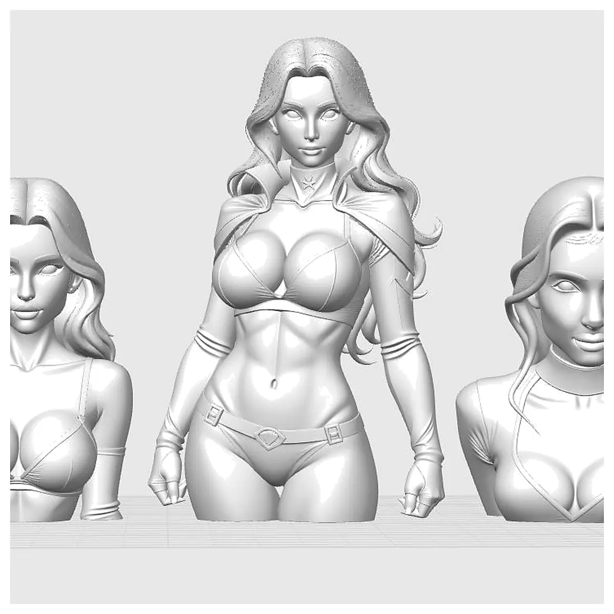 Fantasy Female Character Model Black Fox Mermaid Character Model 3D Model Game Model Anime Model Character Model