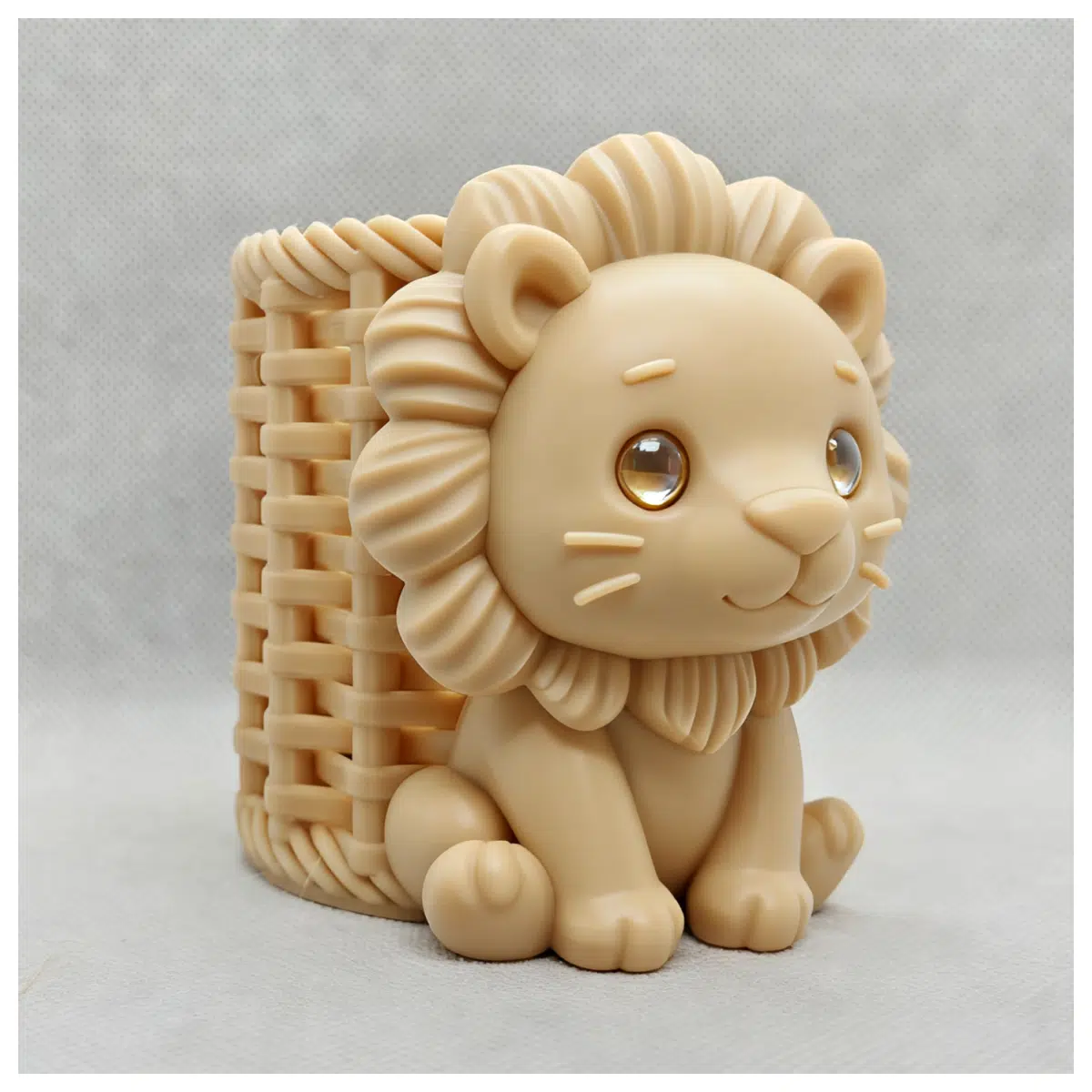 Pen Holder Organizer Creative Desk Storage Small Lion Backpack Pencil Case Student Gift Learning Supplies Back Basket
